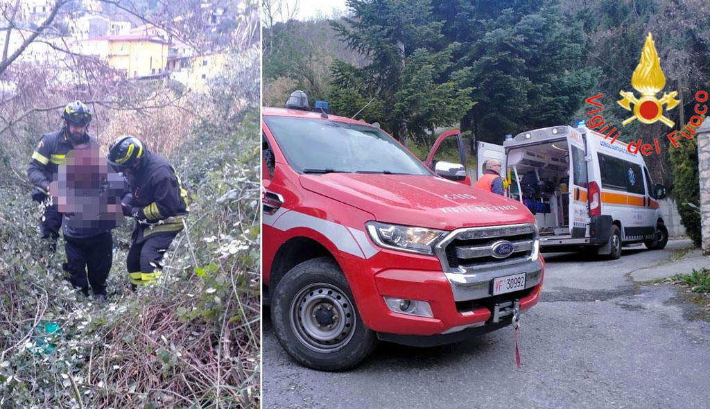 Lamezia, donna cade in burrone in contrada Calia: soccorsa