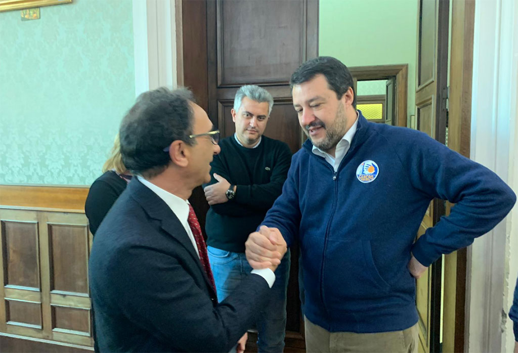 Salvini incontra a Catanzaro procuratore Gratteri e Abramo, poi appuntamenti a Riace e in Sila