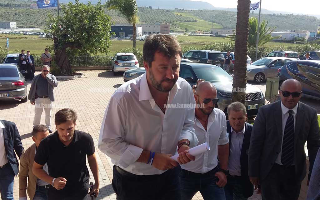 Lamezia, Salvini: “Per le Regionali, un centrodestra con gente nuova. Nome candidato è ultima mie preoccupazioni”
