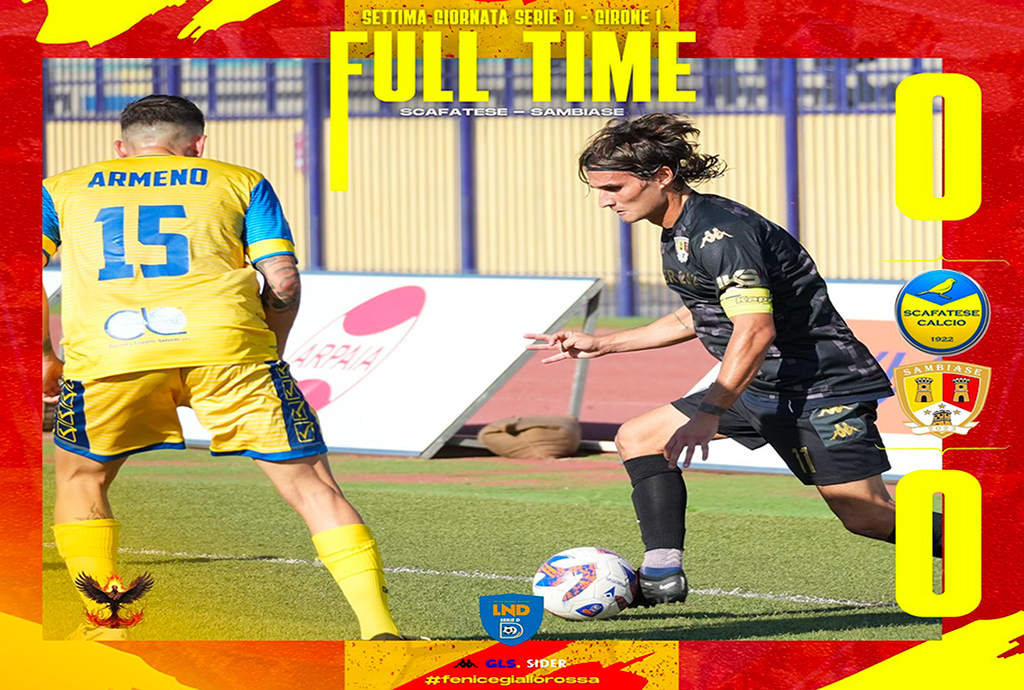 Serie D, il Sambiase ferma la capolista Scafatese: 0-0 a Scafati   