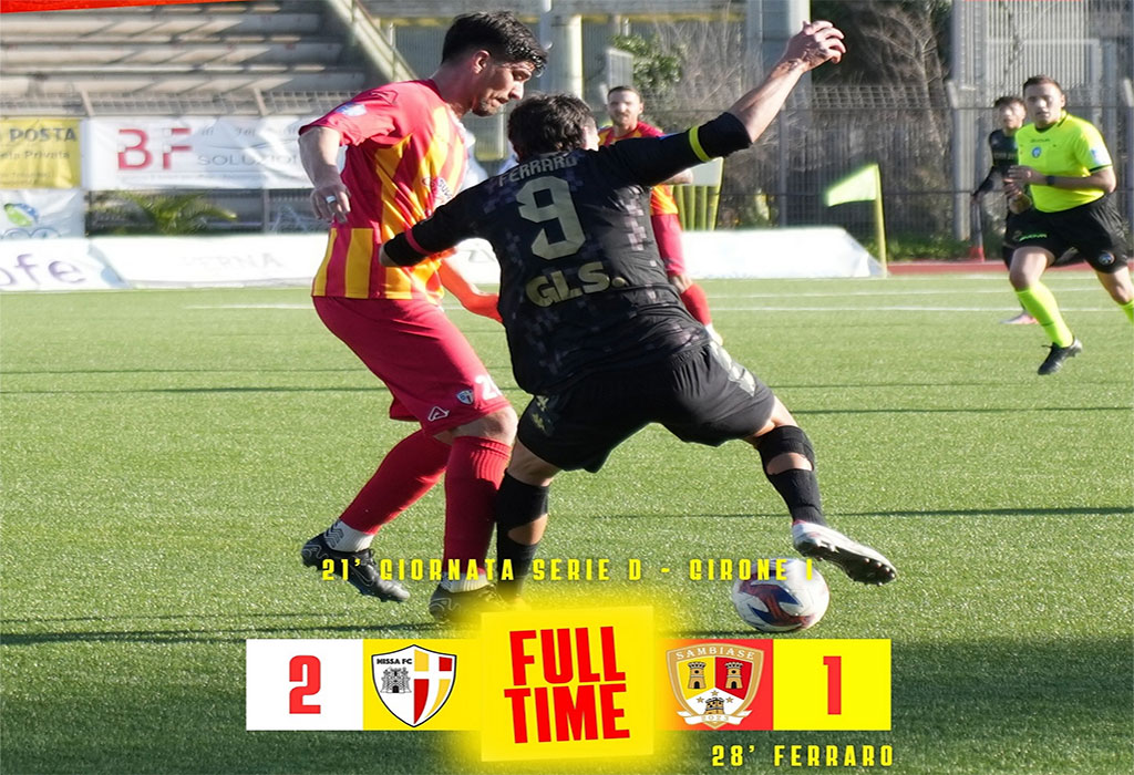 Serie D, Sambiase sconfitto 2-1 dal Nissa