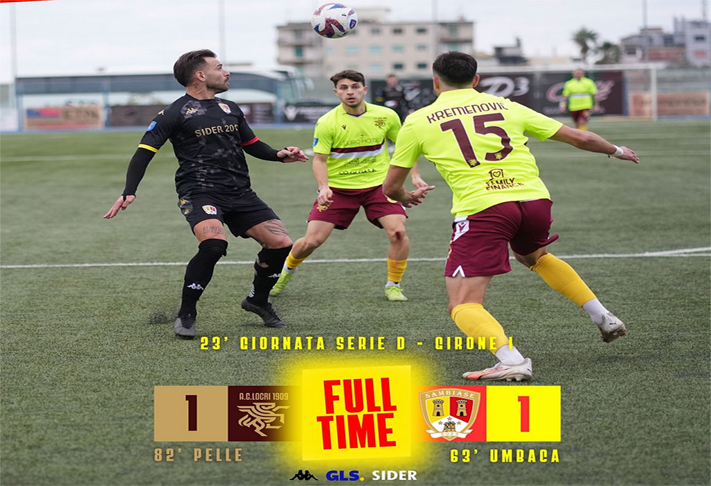 Serie D, Sambiase impatta a Locri: finisce 1-1