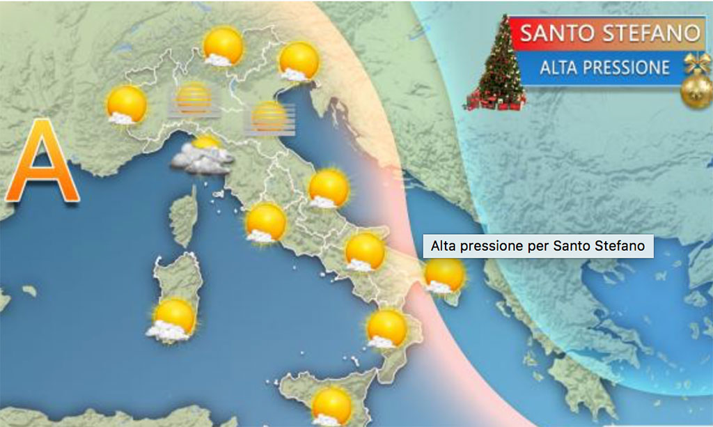 Bel tempo a Natale e Santo Stefano in Calabria, in arrivo anche il freddo