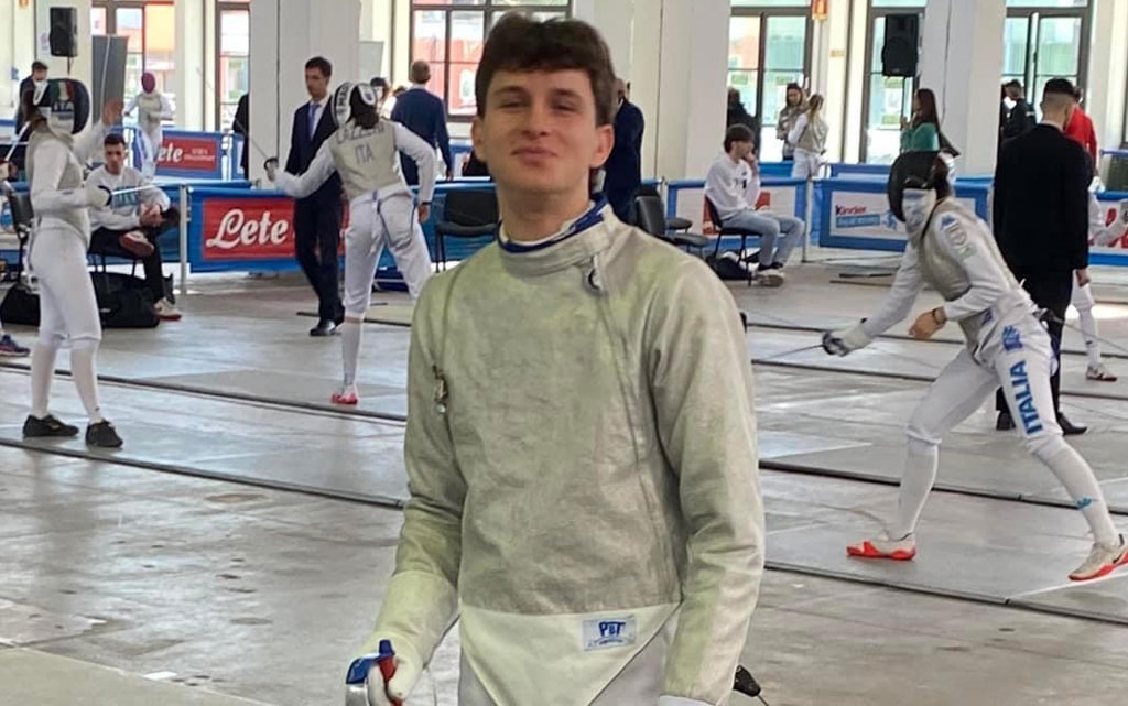 Atleta Alessio Piraina del Circolo Scherma Lametino qualificato per il Campionato Italiano Gold Giovani
