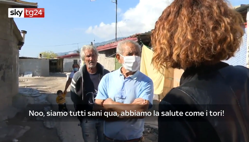 Coronavirus, le telecamere di Sky tg24 all’interno del campo rom di Scordovillo - Video