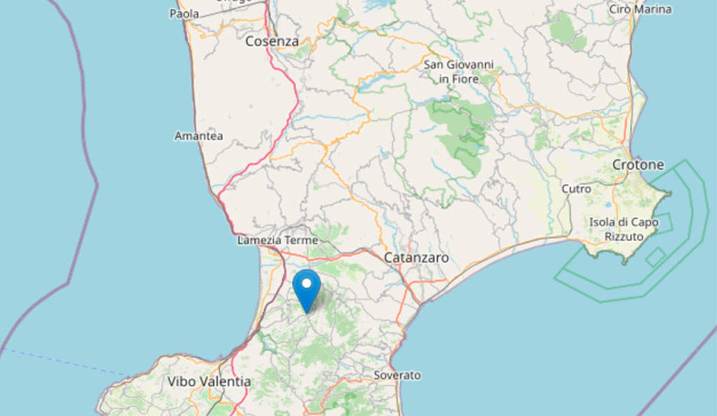 Terremoto, scossa di magnitudo 2.7 a Filadelfia 