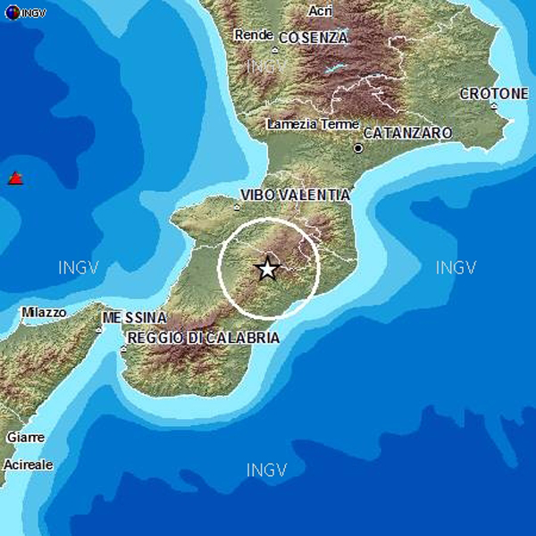 Scossa di 3,2 registrata nel Vibonese, nessun danno 