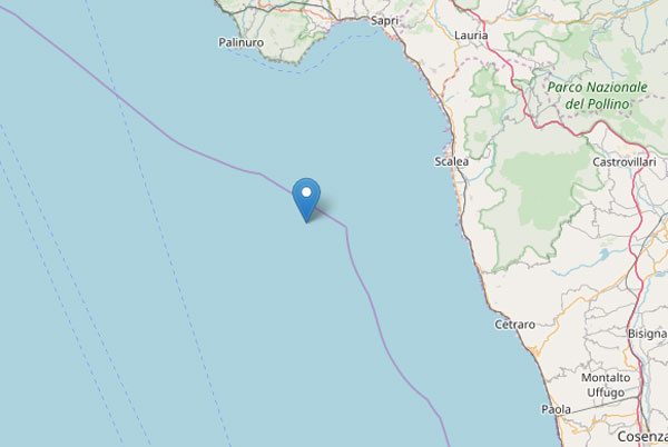 Scossa di magnitudo 4.0 nel Tirreno Meridionale
