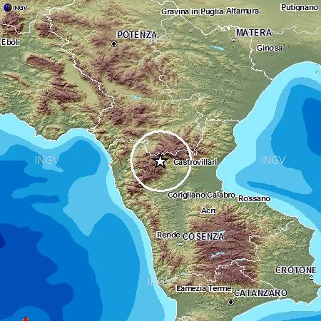 Calabria: Due nuove scosse di magnitudo 4.3 e 3.2 nel cosentino