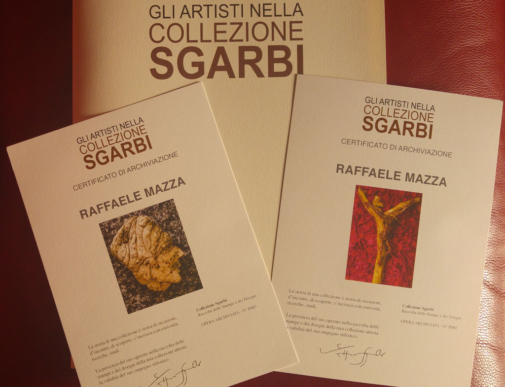 Le opere dell’artista lametino Raffaele Mazza selezionate nella “Collezione Sgarbi”