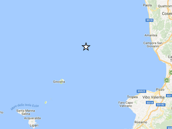 Altre tre scosse di terremoto nel Tirreno, la più forte di magnitudo 3.4 