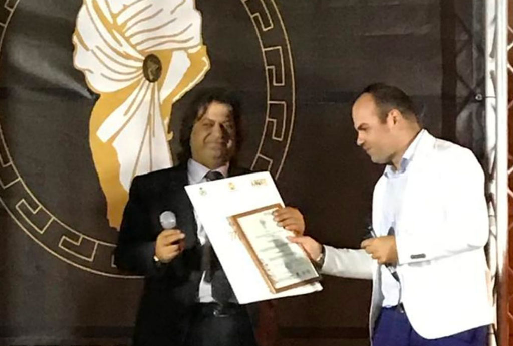 Camera Regionale Arti e Moda Calabria consegna onoreficenza 'Maestro d’Arte' a Francesco Sinopoli