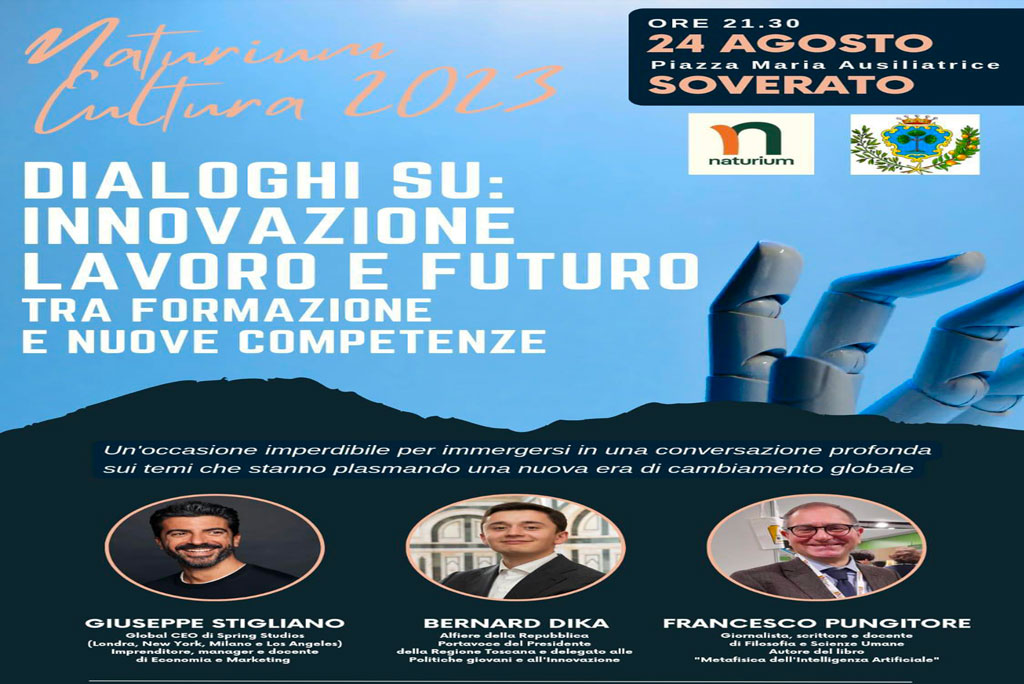 "Naturium Cultura 2023" a Soverato il 24 agosto, ospite Giuseppe Stigliano