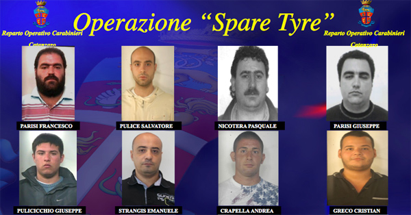 Operazione Spare Tyre, interrogatori per otto delle persone coinvolte