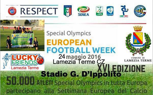 Lamezia, Special Olympics: European Football Week il 24 maggio al D'Ippolito