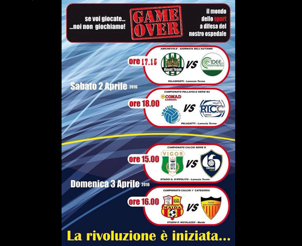 Lo sport in difesa dell’ospedale lametino
