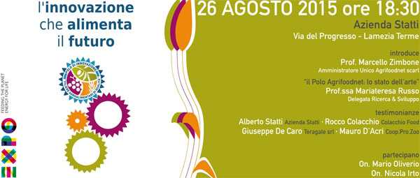 Lamezia: Polo Agrifoodnet, convegno su “Innovazione che alimenta futuro” alla tenuta Statti