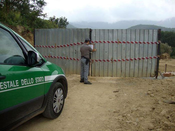 Strada abusiva su area boscata a Rende, cinque denunce 