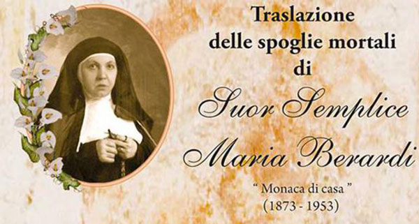 Il 16 aprile traslazione Suor Semplice Maria Berardi a Castrovillari