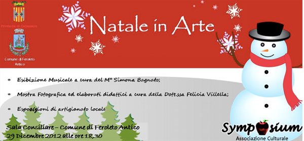 Calabria: Natale in Arte organizzato dall'associazione Symposium a Feroleto Antico