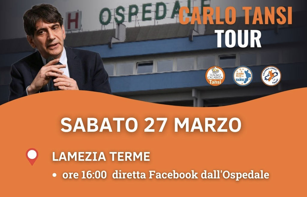 Lamezia, domani tappa di Tansi all’ospedale
