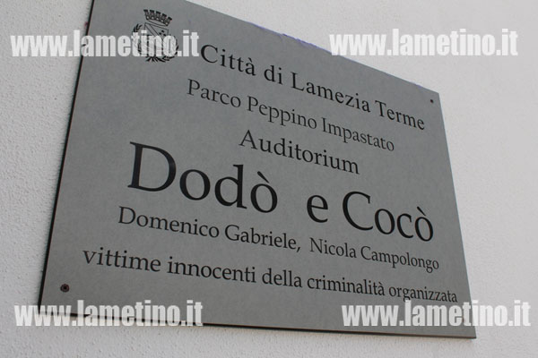 Lamezia: Aula Magna parco Impastato intitolata ai piccoli Dodò e Cocò, vittime di mafia