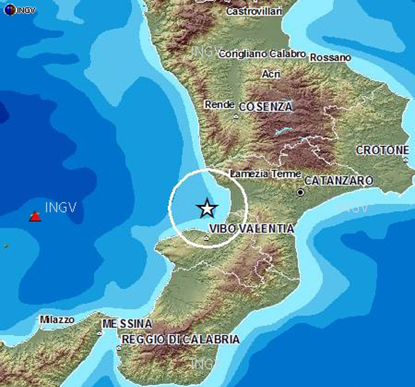 Calabria: Terremoto, nuova scossa di magnitudo 2.0