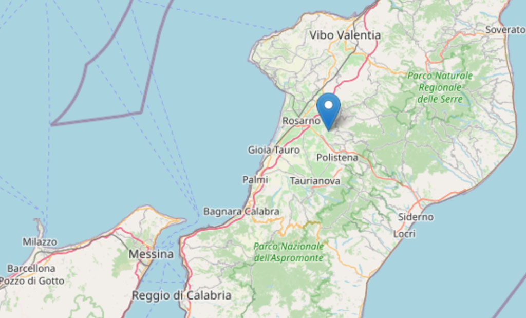 Scossa di terremoto di magnitudo 3.3 nel Reggino