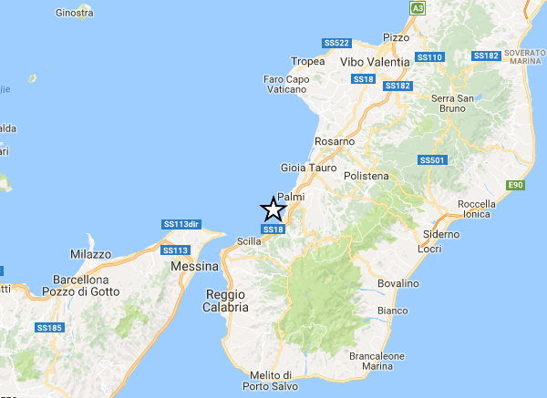 Scossa terremoto magnitudo 2.4 avvertita nel reggino