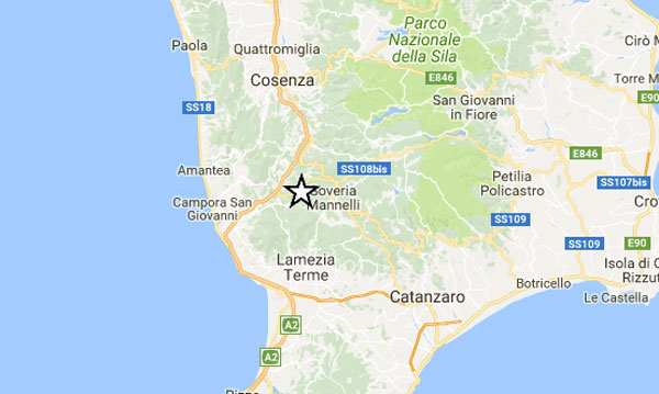 Lieve scossa di terremoto a Conflenti