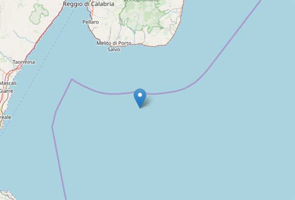 Terremoto di magnitudo 3.0 al largo delle coste calabresi
