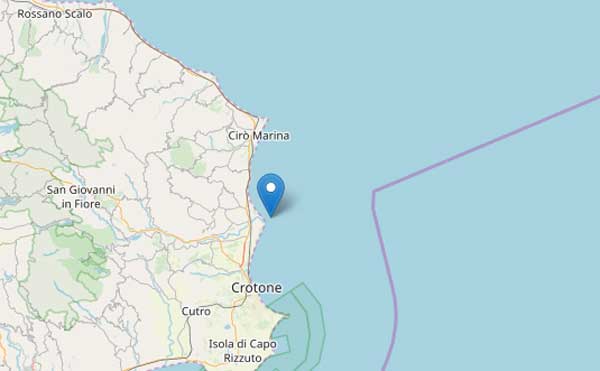 Terremoto nel crotonese, scossa di magnitudo 3.2