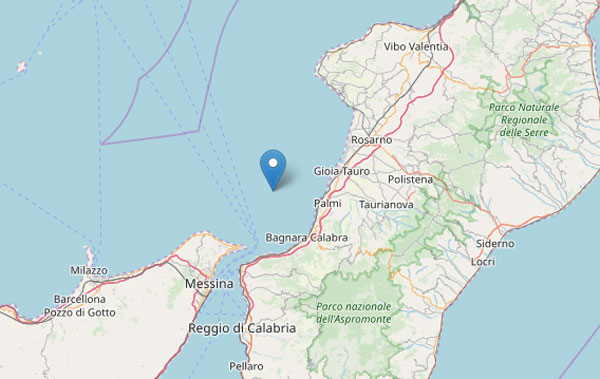 Nuova scossa di terremoto in Calabria: magnitudo 3.1 al largo di Palmi