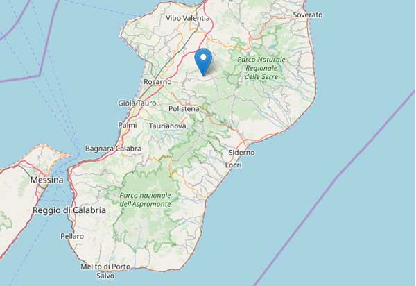 Terremoto di magnitudo 3.4 nel reggino, non sono segnalati danni 