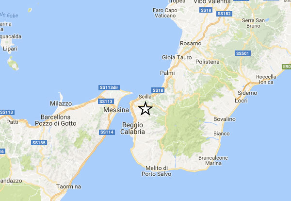Scossa di terremoto magnitudo 2.4 in provincia di Reggio Calabria