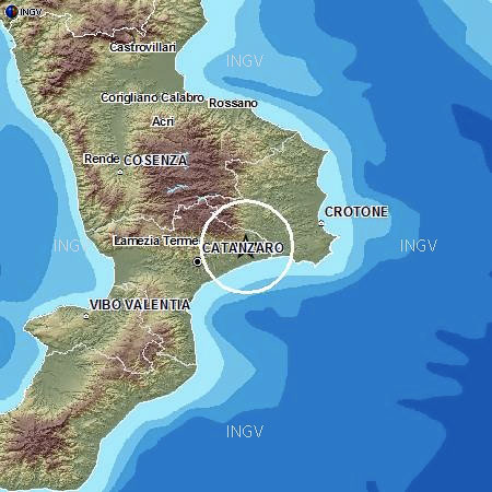 Calabria: Scossa di terremoto di 2.4 nella Sila catanzarese