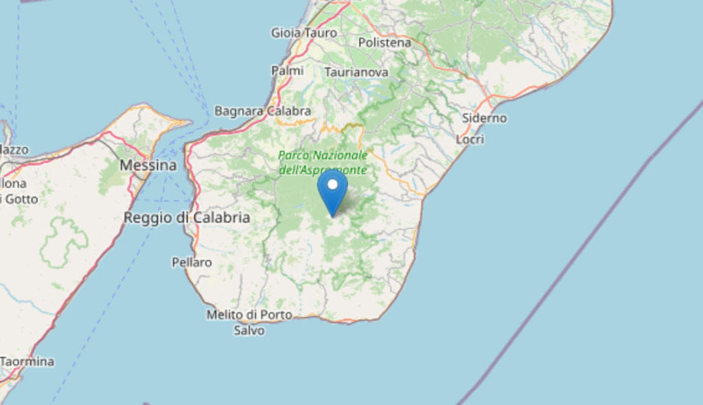 Scossa di terremoto di magnitudo 3.9 nel Reggino