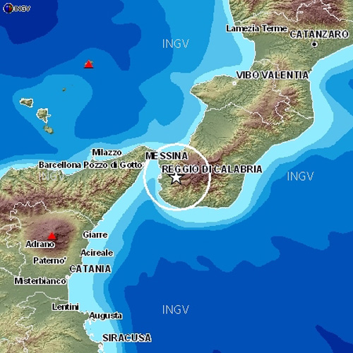 Calabria: Scossa di terremoto del terzo grado in provincia di Reggio