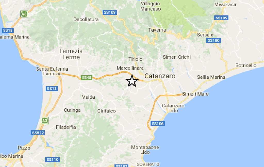 Scossa di terremoto 2.9 avvertita nel catanzarese