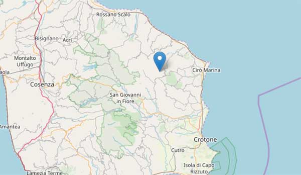 Terremoto nel crotonese, avvertite due scosse di magnitudo 2.5 e 2.1