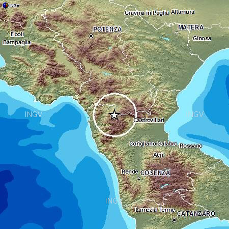 Calabria: Sciame pollino, nuova scossa di magnitudo 2.3