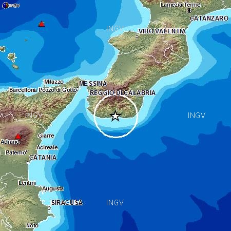 Terremoto: Scossa di magnitudo 3.5 sulla costa sud Calabria