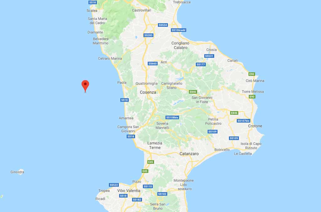 Scossa di magnitudo 4.2 a largo della Costa Calabra occidentale