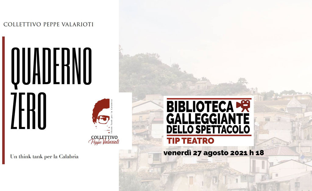 Lamezia, Collettivo Peppe Valarioti presenta il ‘Quaderno Zero’ al Tip Teatro