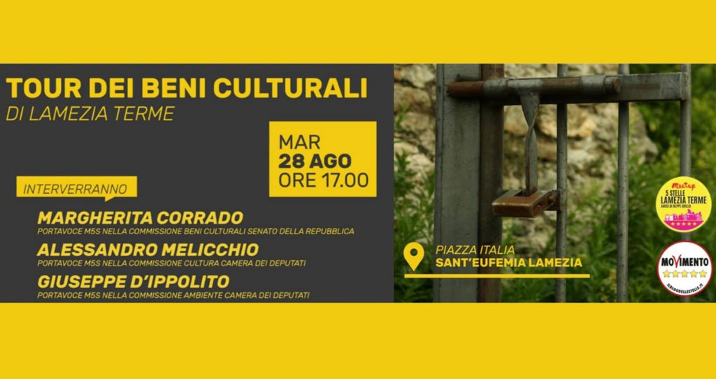 Lamezia, il Meetup 5Stelle organizza "Tour tra i beni culturali invisibili" il 28 agosto