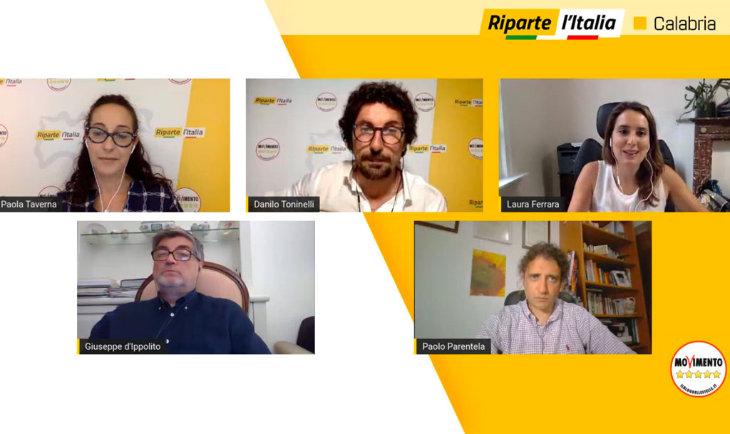 Tappa in Calabria del tour online del M5s "RipartelItalia" con ministri e parlamentari 
