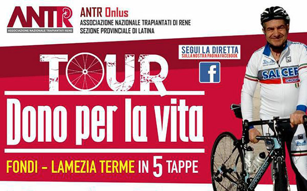Tour in bicicletta "Dono per la vita" fa tappa a Lamezia il 7 settembre 