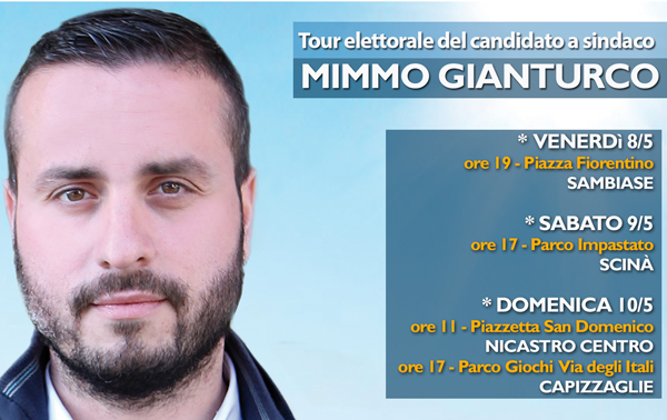 Lamezia: continua tour elettorale del candidato sindaco Mimmo Gianturco