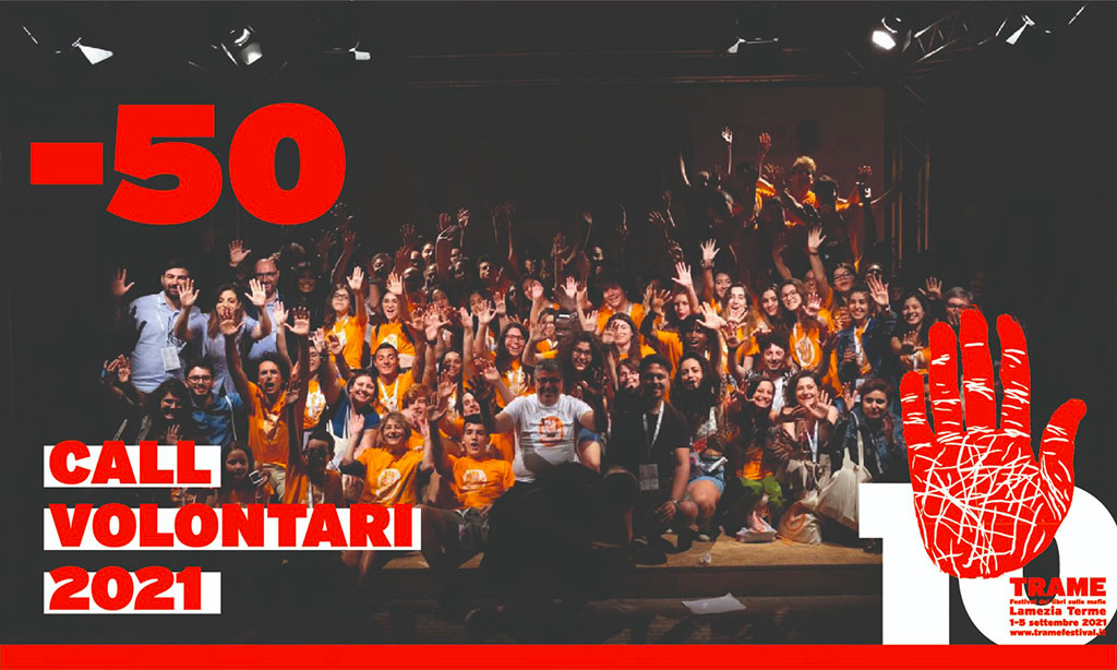 Lamezia, Trame Festival dall'1 al 5 settembre: aperte candidature per diventare volontari della decima edizione