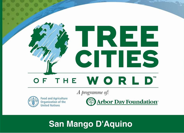 San Mango d'Aquino unico comune calabrese nominato “Tree Cities of the World” 